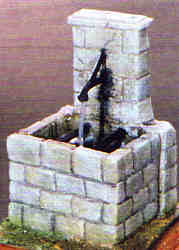 Square Stone Fountain