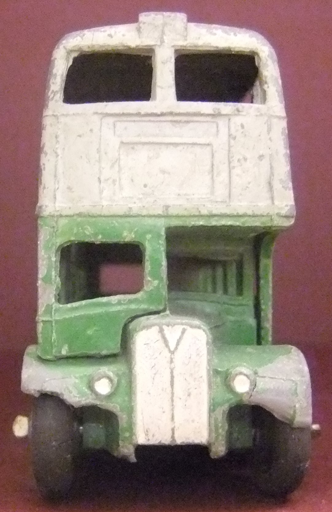 Dinky Toys 29C Double-deck bus - AEC radiator - Green/Grey