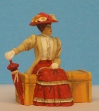 Omen- Victorian lady, sitting on a trunk