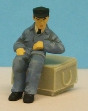 Omen - Seated steam loco driver, left-hand drive