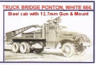 White 666, Truck bridge pontoon with 12.7 gun mount