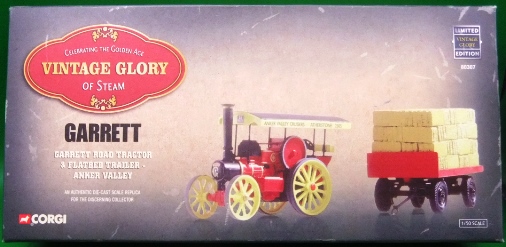 Corgi 80307: 1:50-scale Garrett Road Tractor & 1 Trailer -Anker Valley