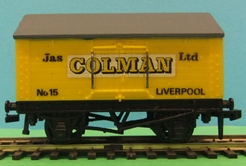 Wrenn W5024B Salt Wagon - Colman (Yellow) with Hornby Dublo couplings-