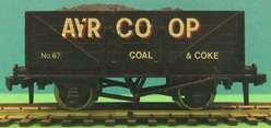 Wrenn W5043 5-plank Wagon 'Ayr' with load & Hornby Dublo couplings