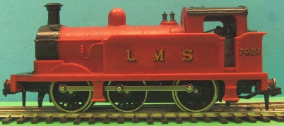 Wrenn W2204  R1 0-6-0T in LMS livery on a Hornby Dublo Chassis