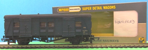 Wrenn W4324 Blue Utility Van - BR Weathered