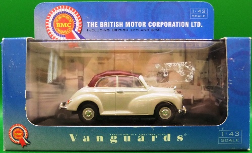 1:43 Lledo Vanguards Morris 1000 Cabriolet - Pearl Grey