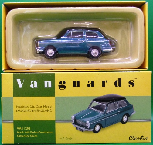 1:43 Lledo Vanguards Austin A40 Pinin Farina - Sutherland Green