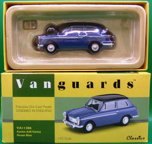 1:43 Lledo Vanguards Austin A40 Pinin Farina - Ocean Blue